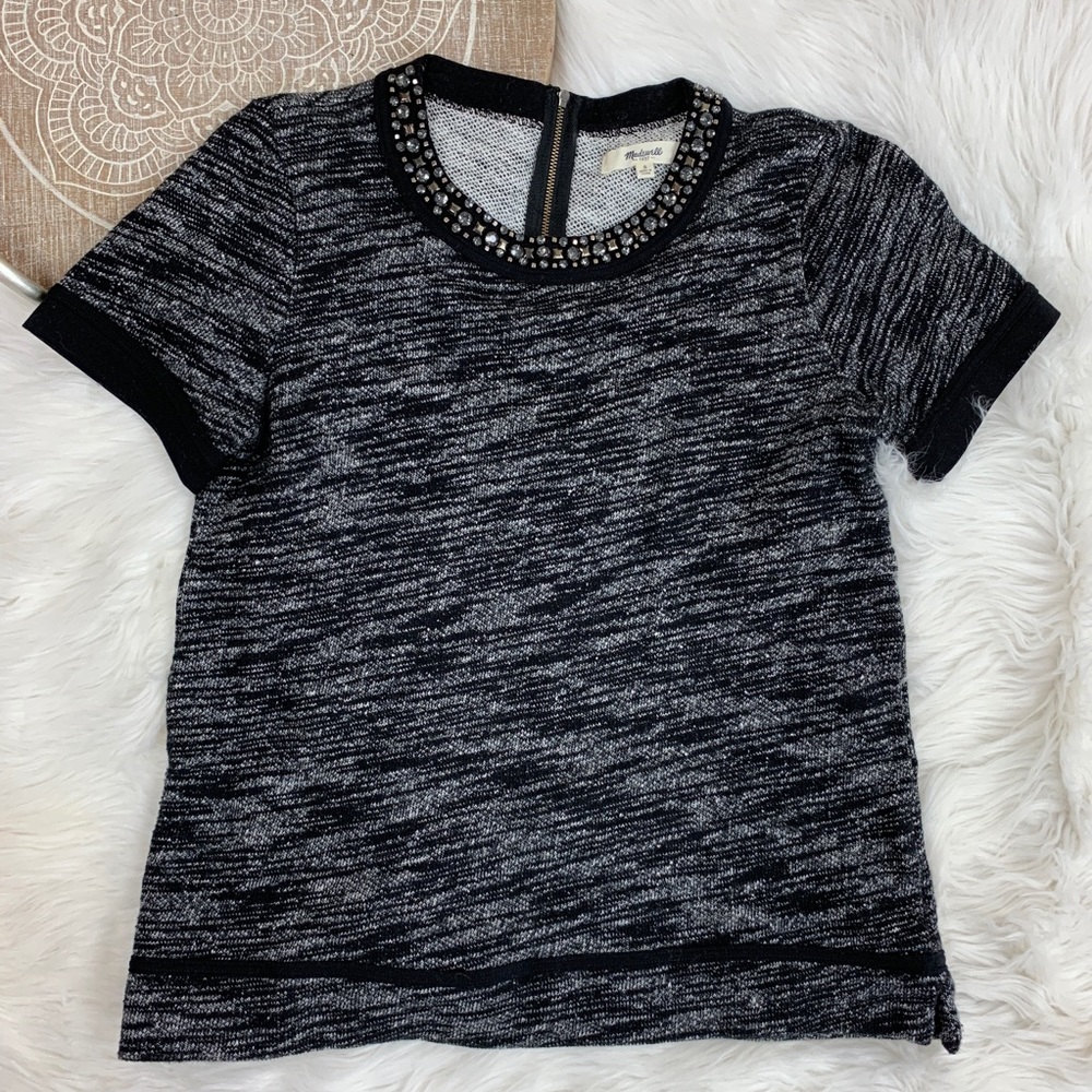 Madewell Marled Jewel Collar Sweater 4